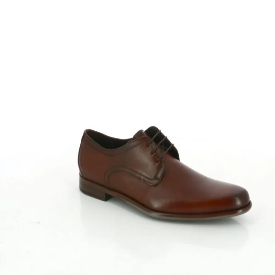 Kevin Cognac Leather Lace-Up Dress Shoes for Men – Classic Formal Footwear