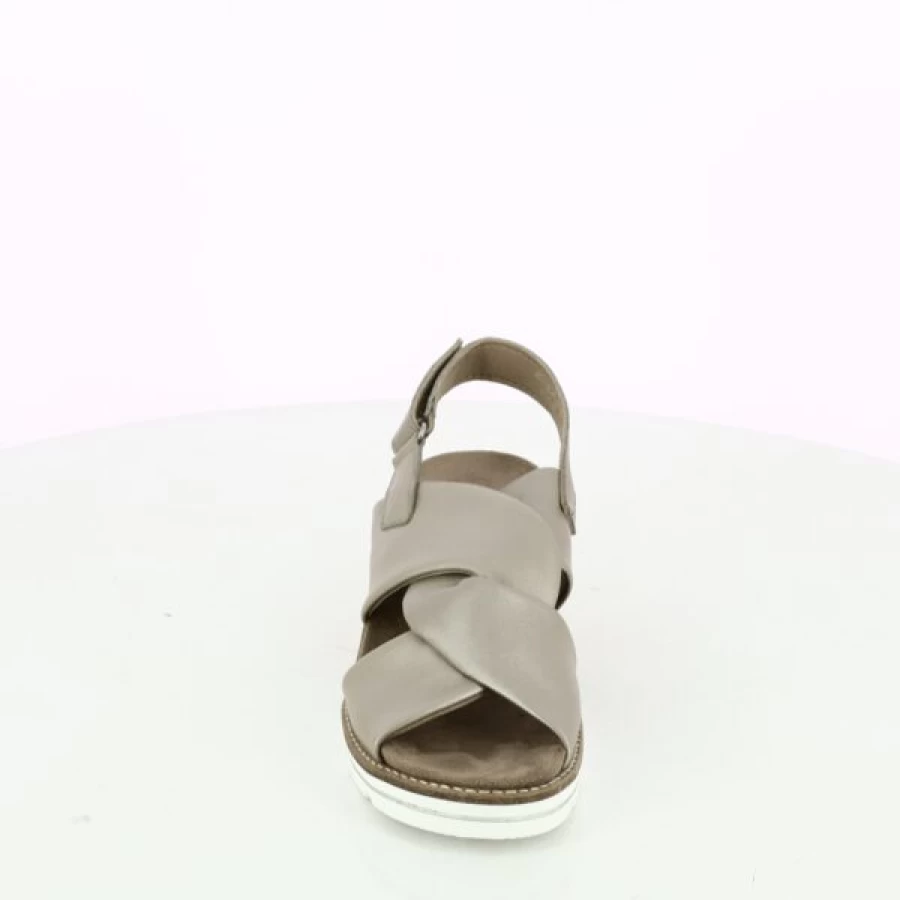 Kevin Women's Beige Cypress Sandals - Comfortable Leather Slide Sandals for Summer