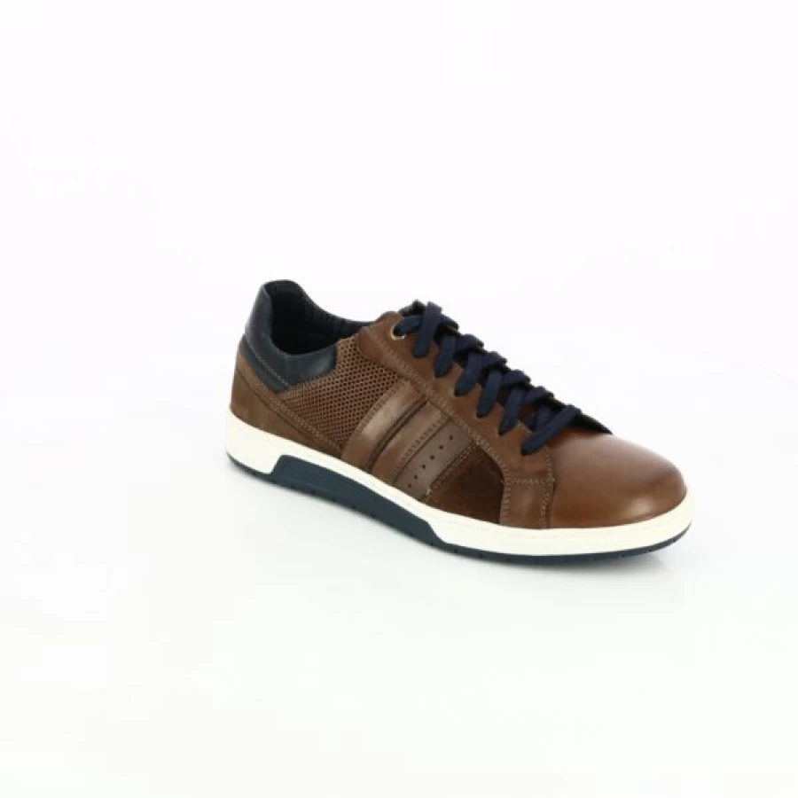 Kevin Cypres Cognac Leather Sneakers for Men – Premium Casual Shoes
