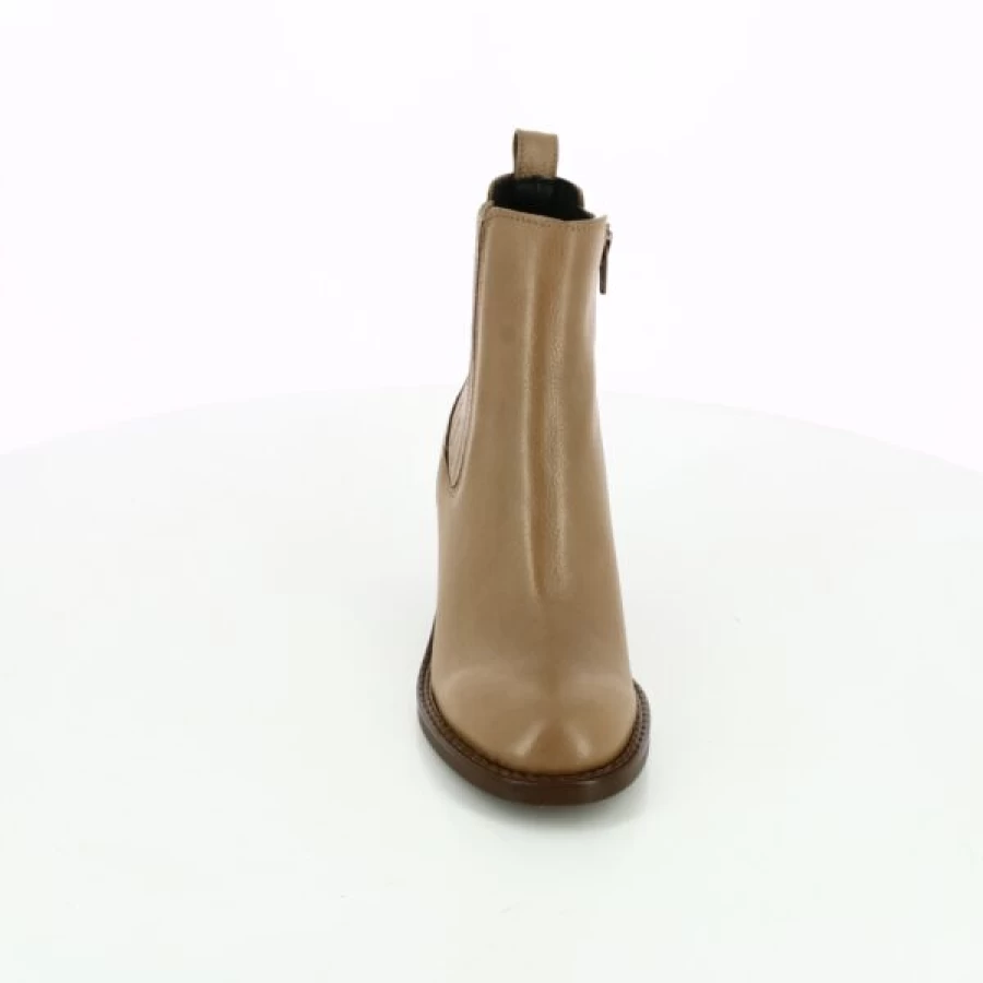 Kevin Cognac Leather Ankle Boots for Women - Stylish Zinda Design Comfortable Casual Booties