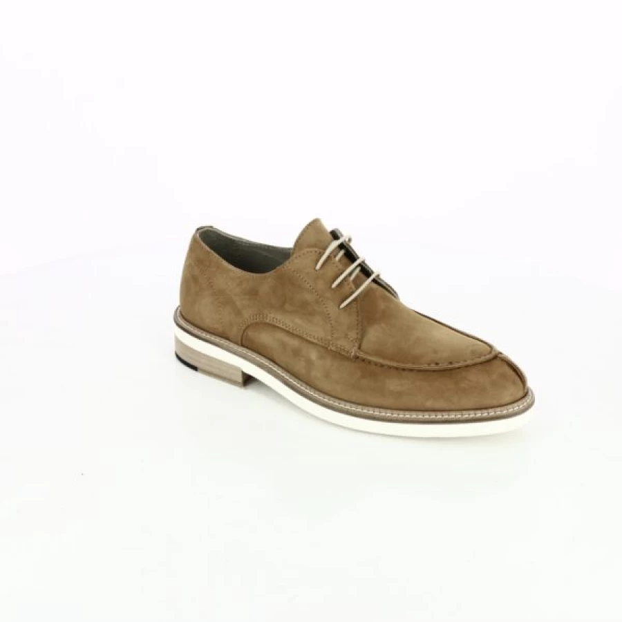 Kevin Men's Cognac Leather Lace-Up Dress Shoes - Classic Formal Oxfords for Business & Wedding