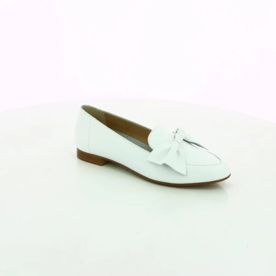 Kevin White Loafers for Women - Classic Moccasins Comfortable Slip-On Shoes