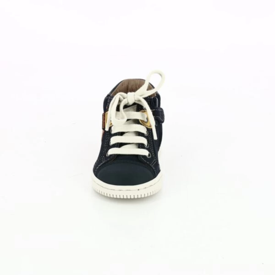 Kevin Babybotte Blue Leather Boots for Infants - Soft Sole Walking Shoes