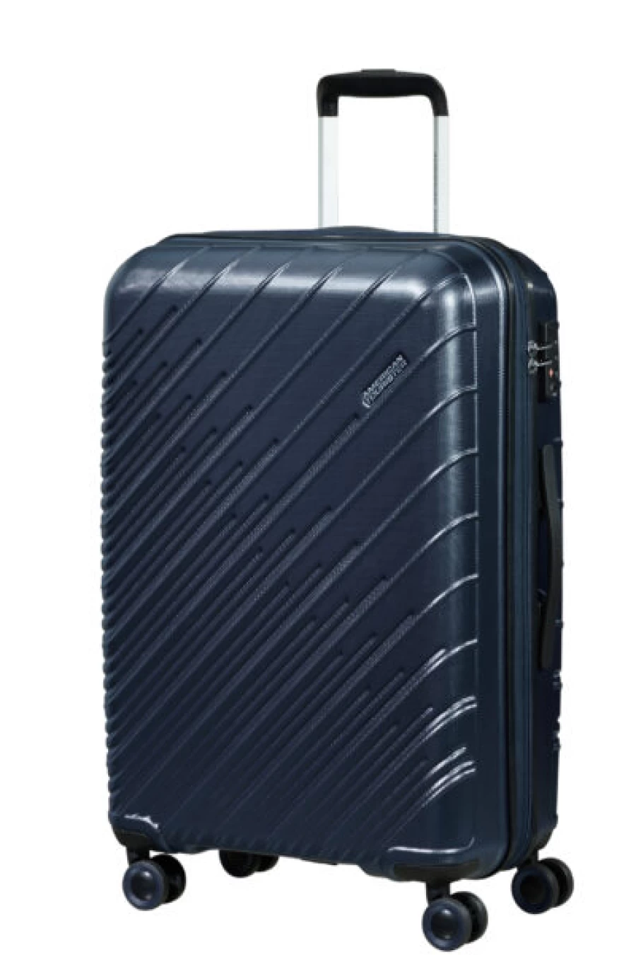 Kevin Blue Lightweight Luggage - Durable American Tourister Style Travel Suitcase