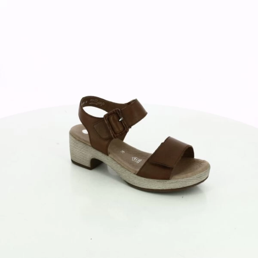 Kevin Cognac Leather Sandals - Premium Remonte Style Comfortable Slide Sandals for Men & Women