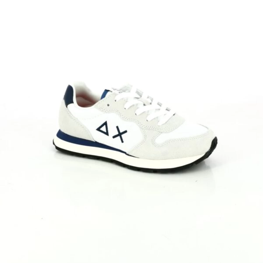 Kevin White Sneakers - Men's Casual Shoes Sun 68 Baskets Style Lightweight Comfortable
