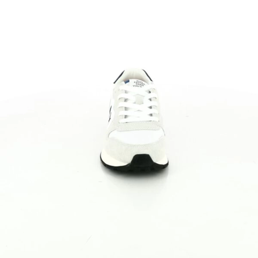 Kevin White Sneakers - Men's Casual Shoes Sun 68 Baskets Style Lightweight Comfortable