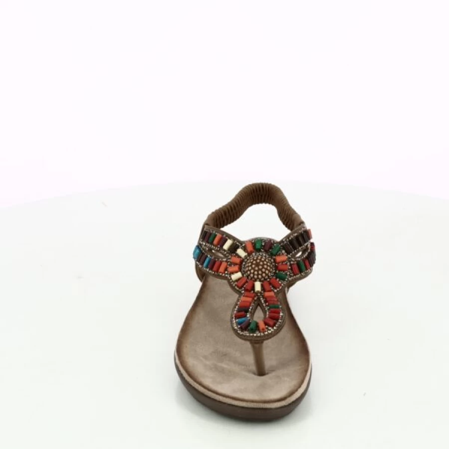 Kevin Ella Cruz Leather Sandals for Women - Cognac Brown Comfortable Slide Sandals
