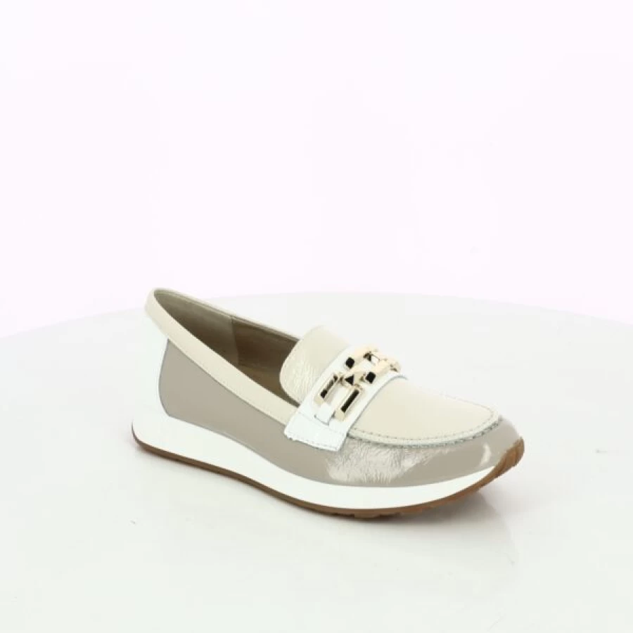 Kevin Beige Loafers for Men - Classic Moccasin Style Slip-On Shoes