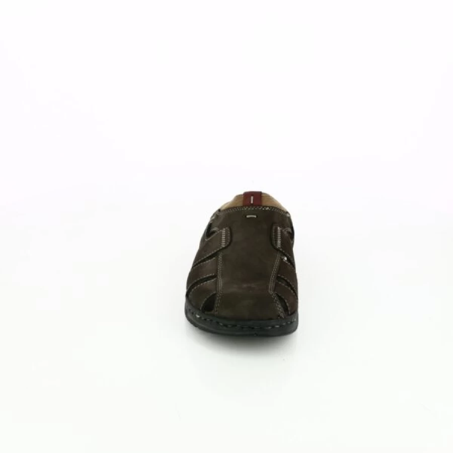 Kevin Men's Brown Leather Slippers - Comfortable Indoor & Outdoor Slide-Ons