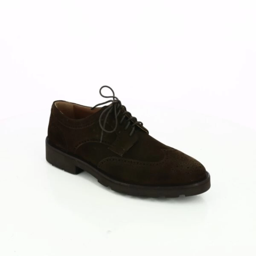 Kevin Brown Leather Lime Lace-up Oxford Shoes for Men - Stylish Casual Footwear