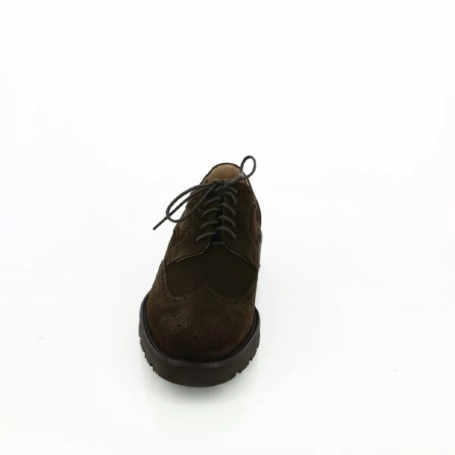 Kevin Brown Leather Lime Lace-up Oxford Shoes for Men - Stylish Casual Footwear
