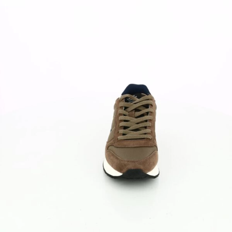 Kevin Cognac Leather Sneakers - Men's Casual 68 Sun Collection Low-Top Shoes