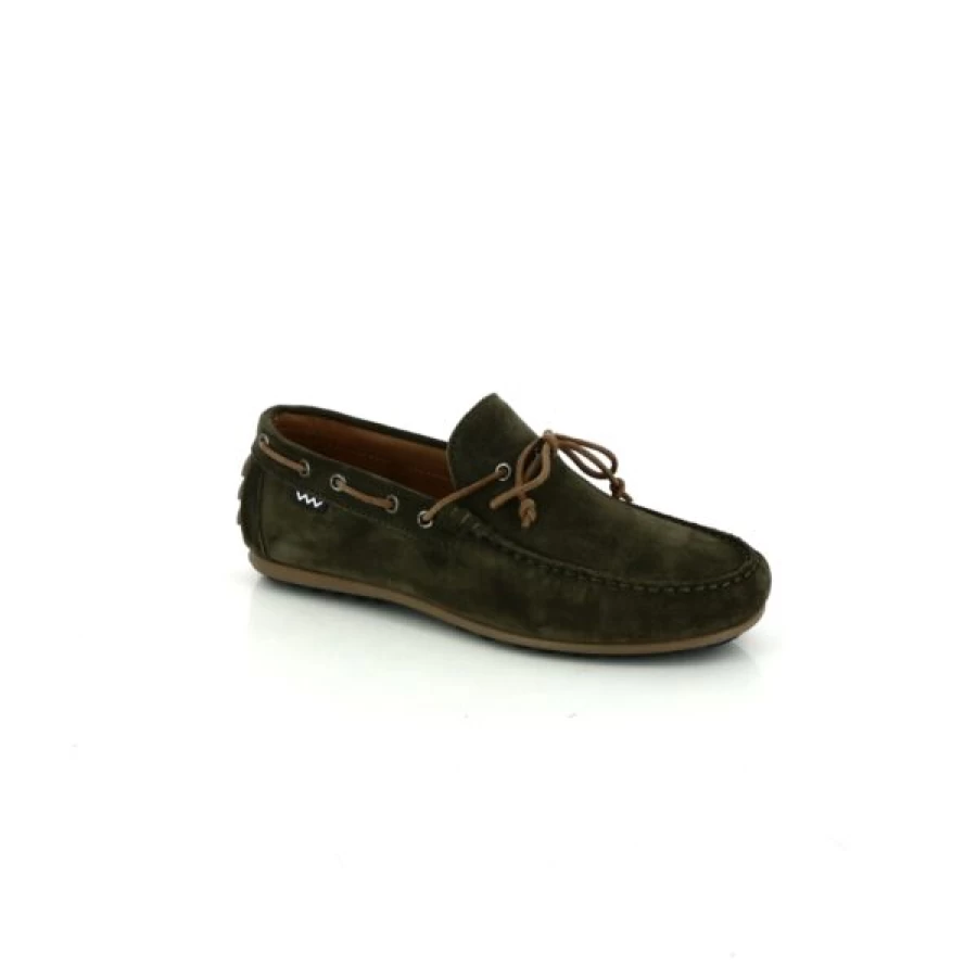 Kevin Green Leather Loafers - Classic Moccasin Style for Men