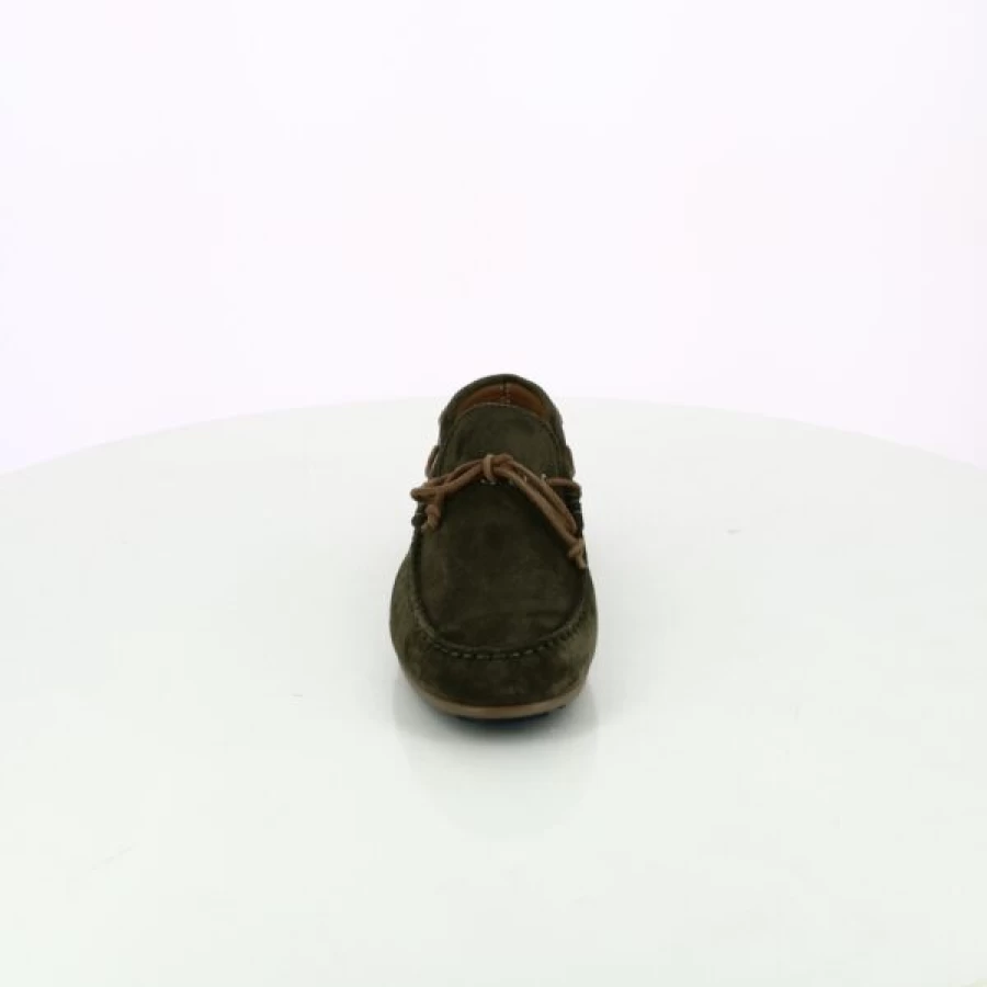 Kevin Green Leather Loafers - Classic Moccasin Style for Men