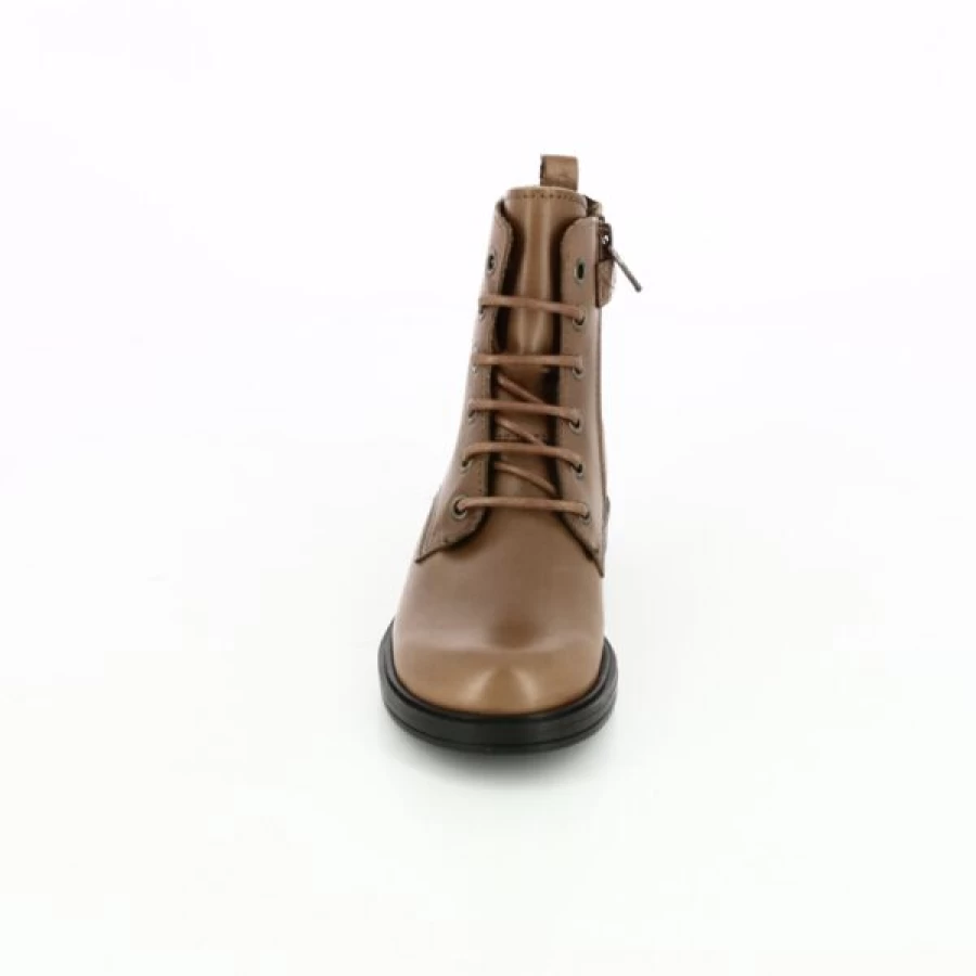 Kevin Cypres Cognac Leather Boots for Women - Stylish Ankle Booties