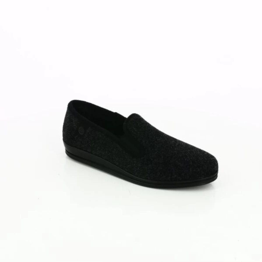 Kevin Men's Comfortable Black Slippers - Soft Rohde Indoor Slides
