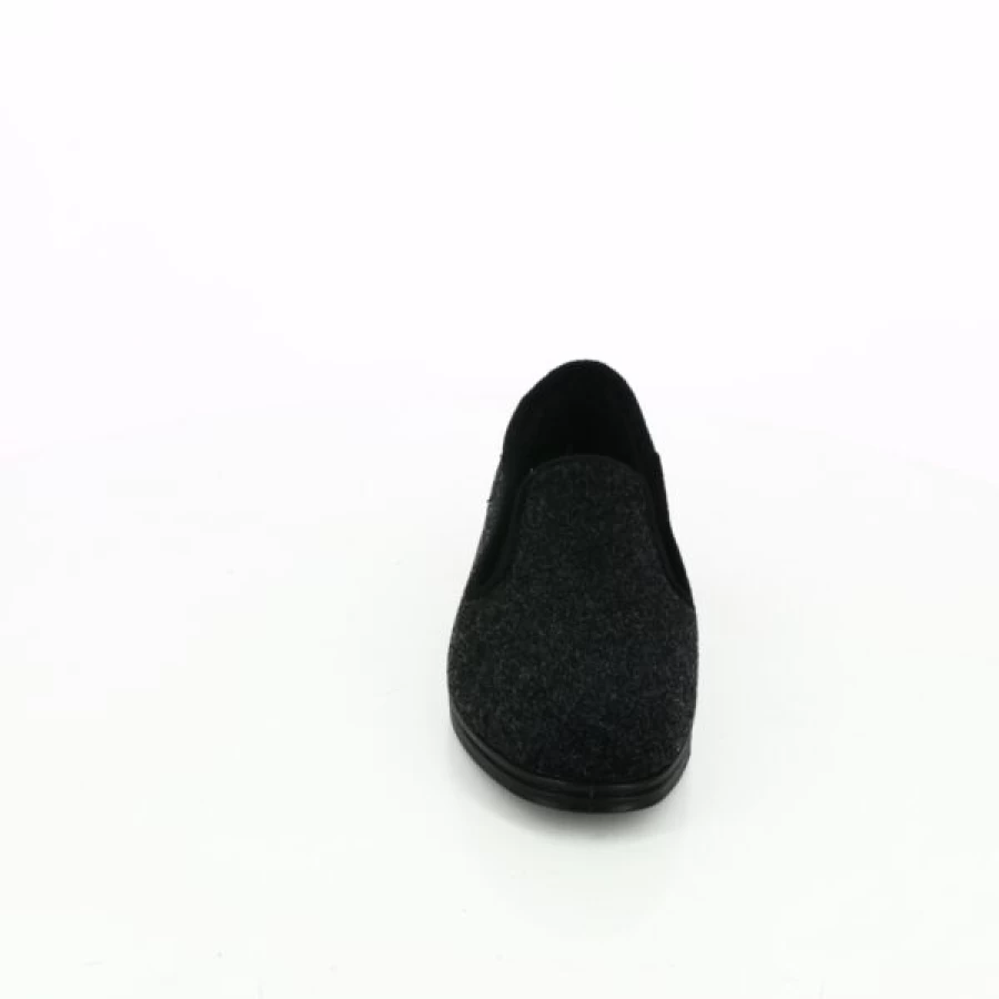 Kevin Men's Comfortable Black Slippers - Soft Rohde Indoor Slides