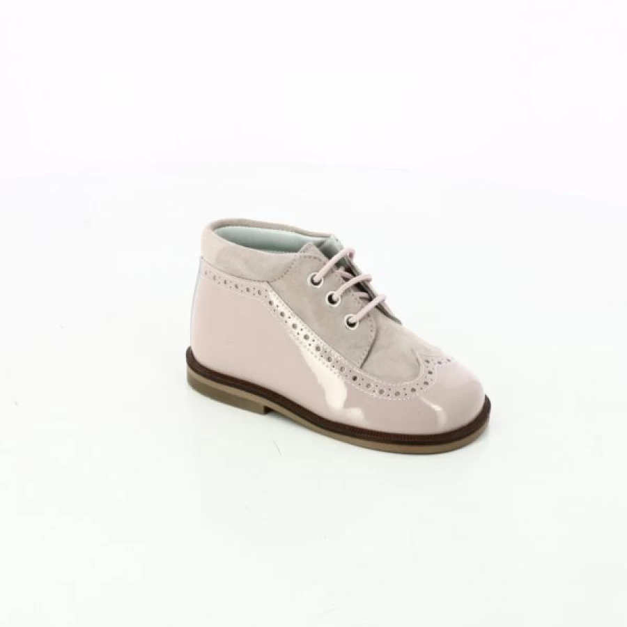 Kevin Pink Ankle Boots - Women's Fashion Booties Chunky Heel
