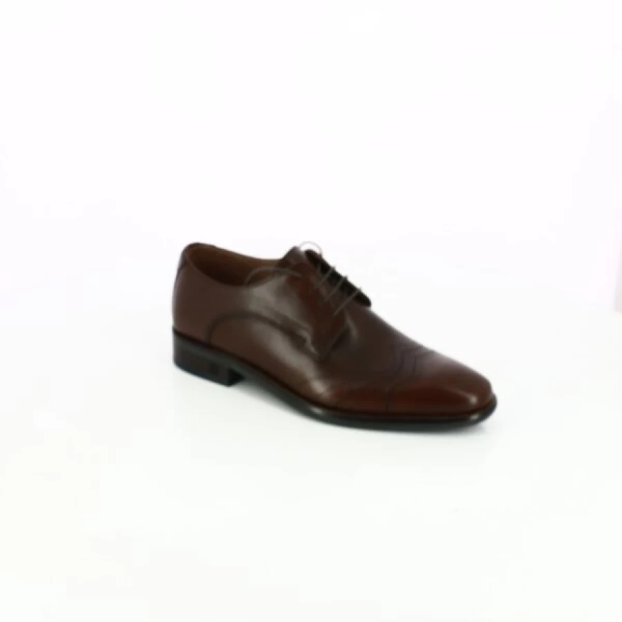 Kevin Ambiorix Cognac Leather Lace-Up Dress Shoes for Men - Classic Oxford Style