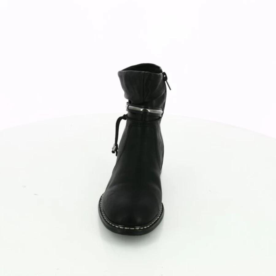 Kevin Women's Black Ankle Boots - Comfortable & Stylish Low Heel Booties for Casual Wear