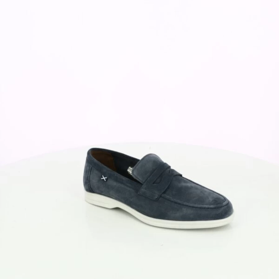 Kevin Blue Loafers - Classic Moccasin Style for Men