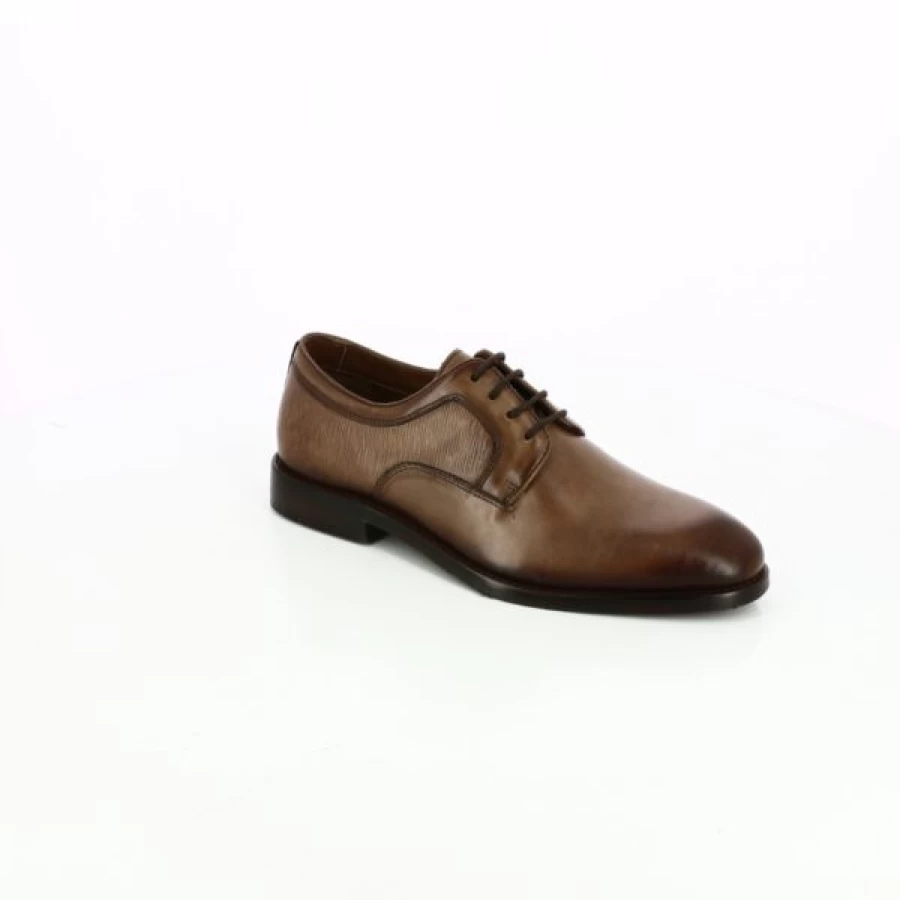 Kevin Men's Cognac Leather Lace-Up Dress Shoes - Classic Daniel Kenneth Style