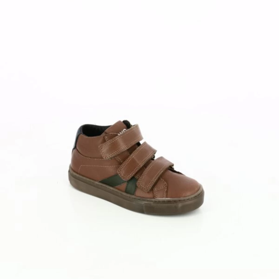 Kevin Cognac Velcro Sneakers for Men - Comfortable & Stylish Hook and Loop Shoes
