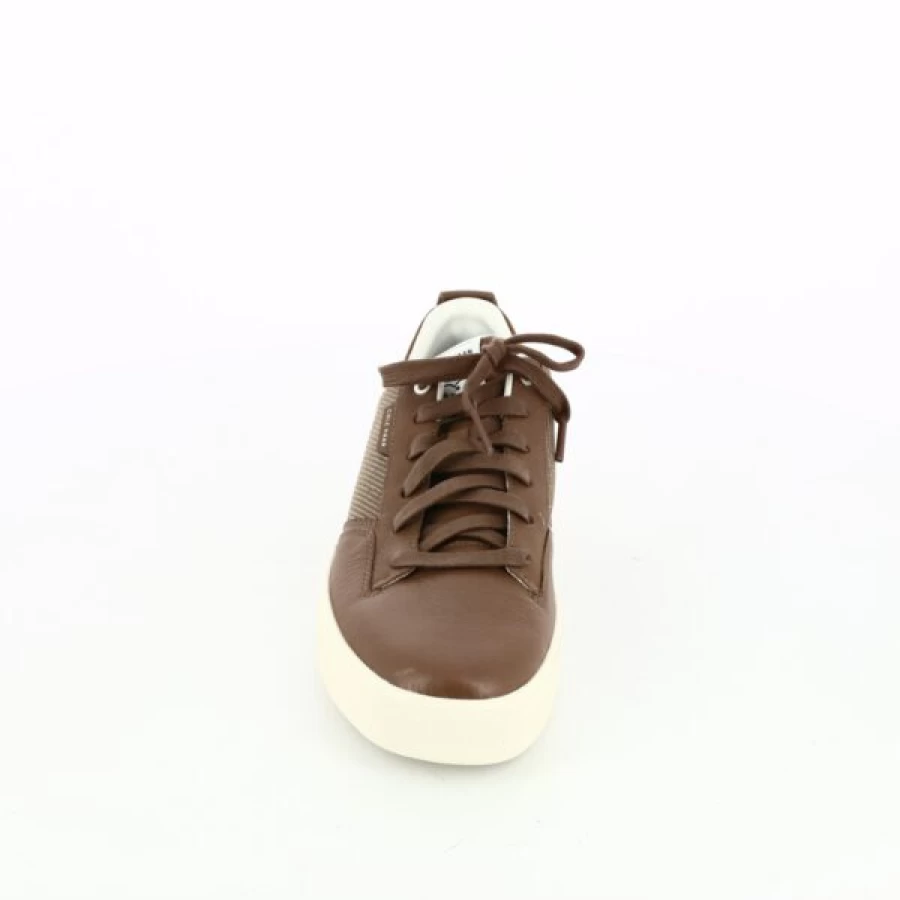 Kevin Cognac Leather Sneakers for Men - Comfortable Casual Walking Shoes
