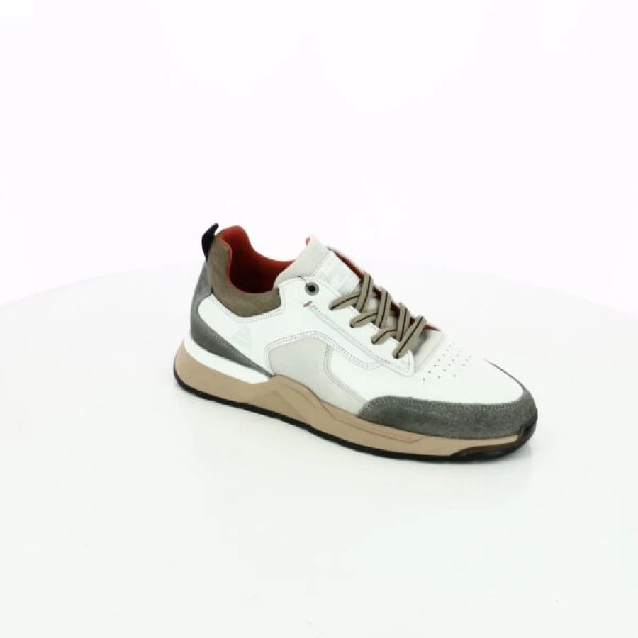 Kevin White Sneakers for Men - Classic Casual Bullboxer Style Shoes