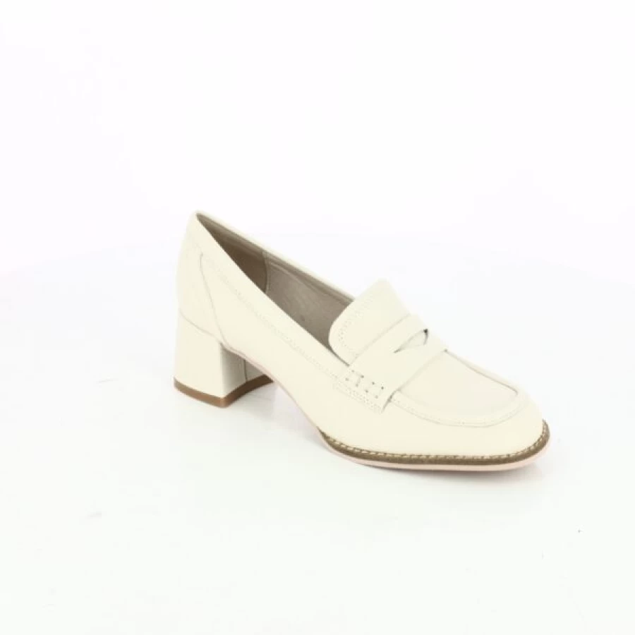 Kevin Gioia Beige Leather Loafers - Classic Moccasin Style Slip-On Shoes for Men