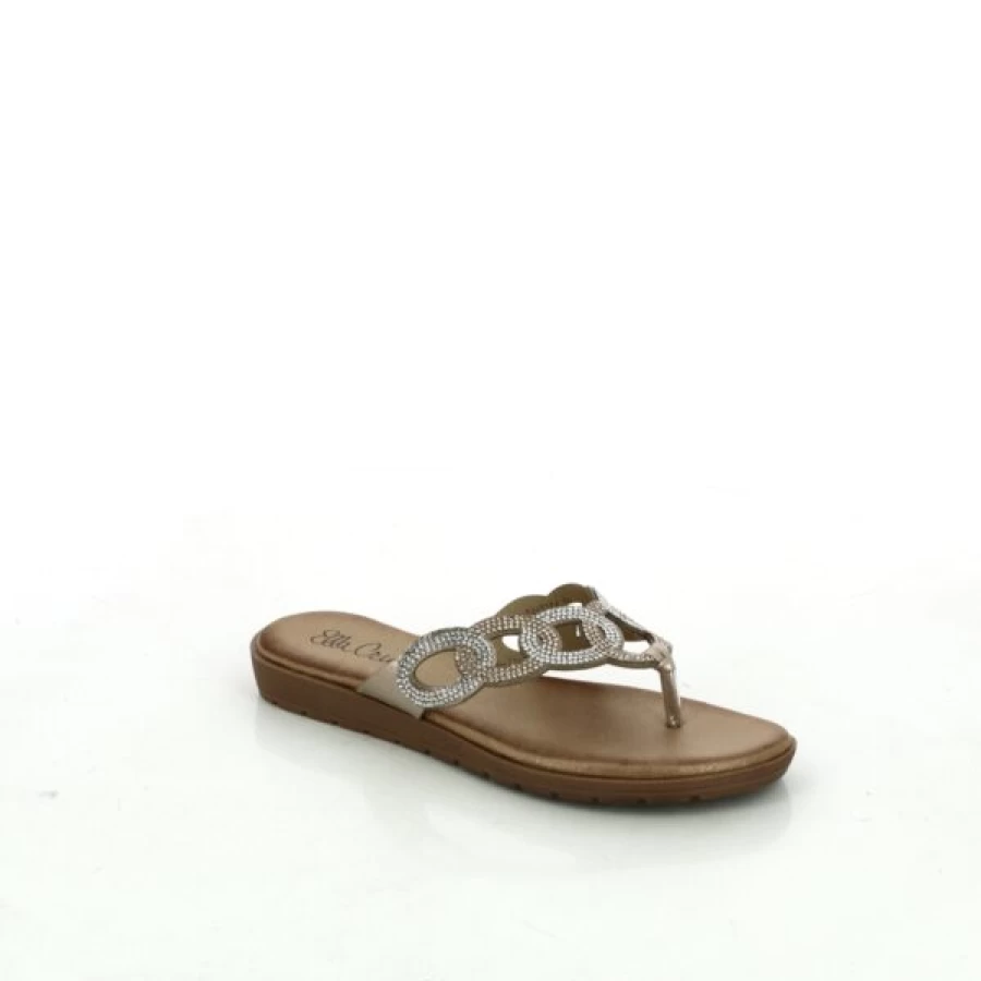 Kevin Luxury Gold Slippers for Women - Elegant Comfort Slide Sandals by Ella Cruz