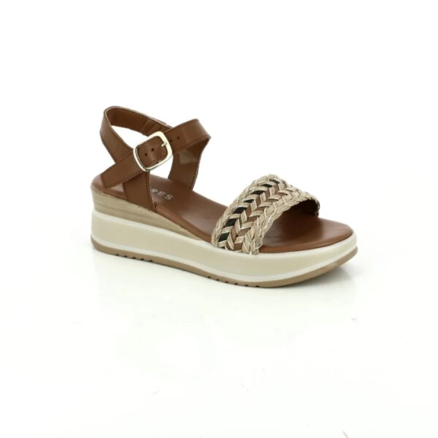 Kevin Handmade Genuine Leather Cypress Sandals in Cognac Brown - Comfortable & Stylish Men's Slide Sandals
