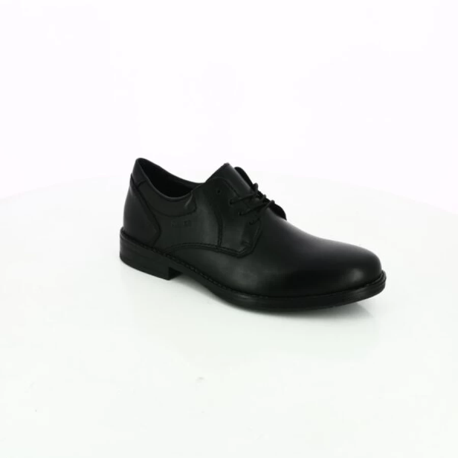Kevin Men's Black Leather Lace-Up Dress Shoes – Stylish Comfort for Business & Casual Wear