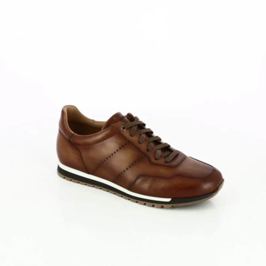 Kevin Cognac Leather Lace-Up Dress Shoes for Men - Premium Formal Footwear