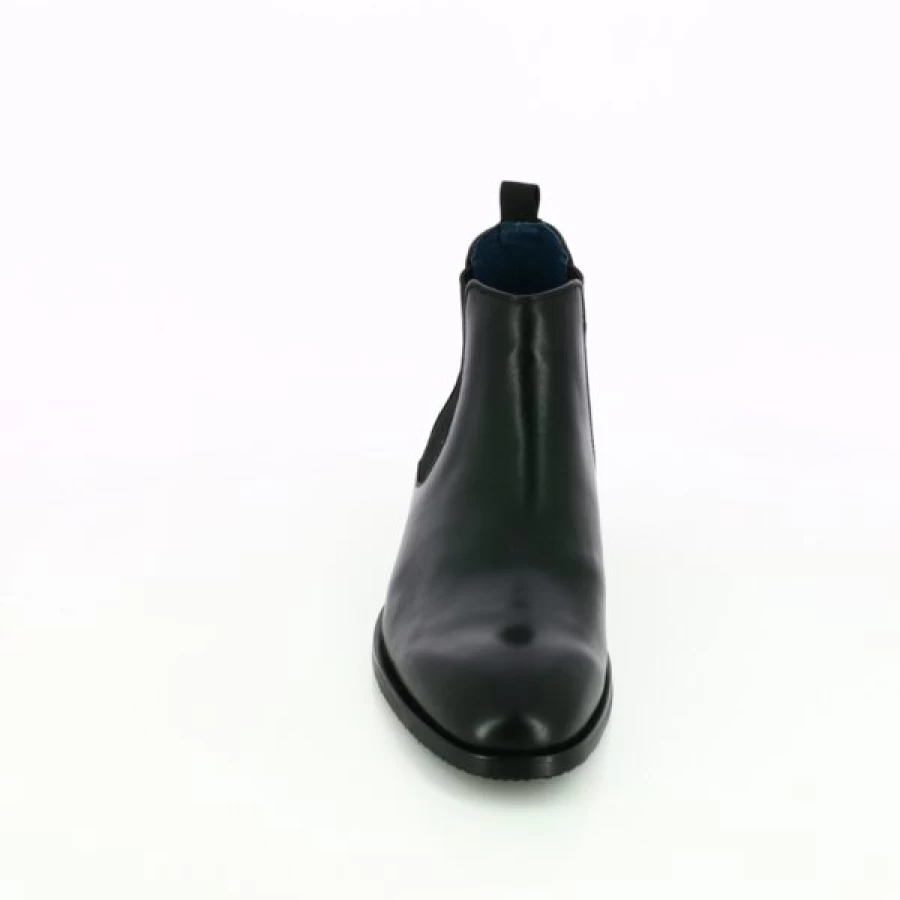 Kevin Cypres Black Leather Boots for Men - Stylish Ankle Booties for Casual & Dress Wear