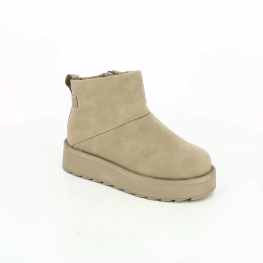 Kevin Women's Ankle Boots in Beige - Stylish Casual Leather Booties for Everyday Wear