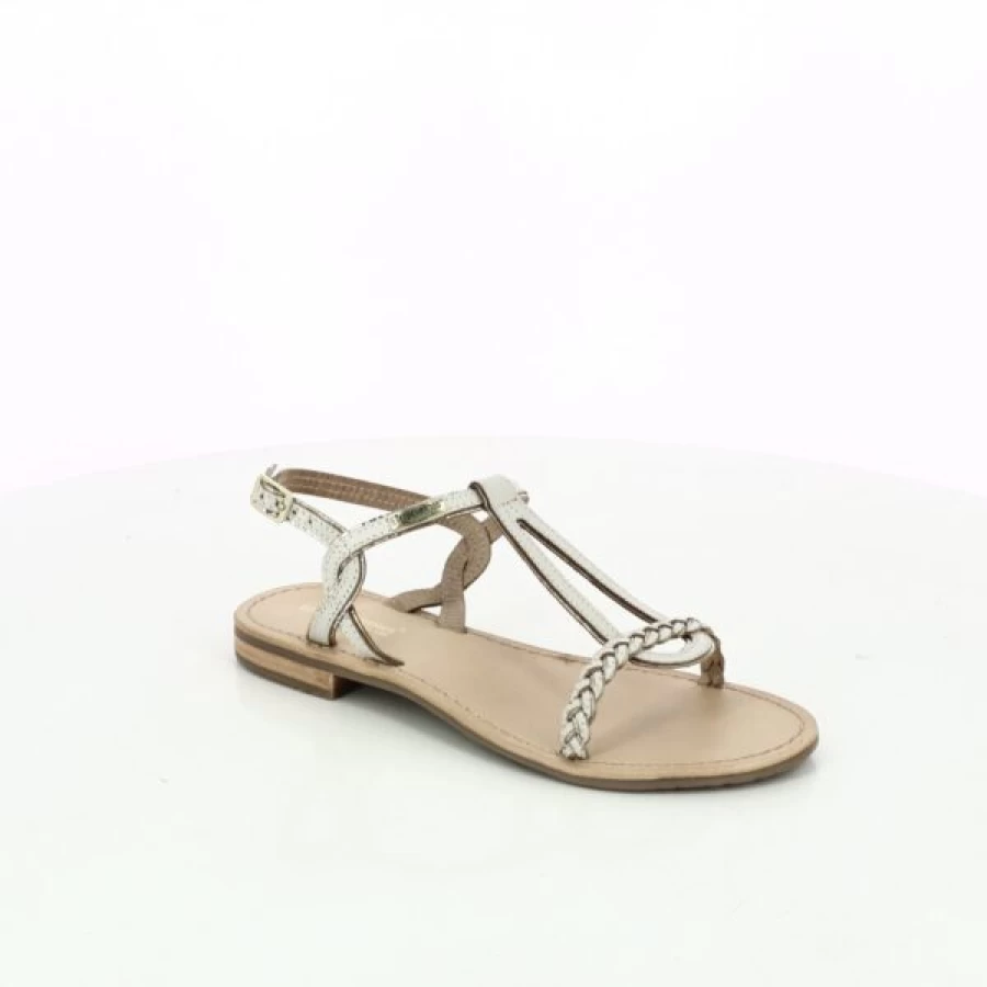 Kevin Women's Les Tropeziennes Leather Sandals in Beige | Comfortable Slide Sandals for Summer
