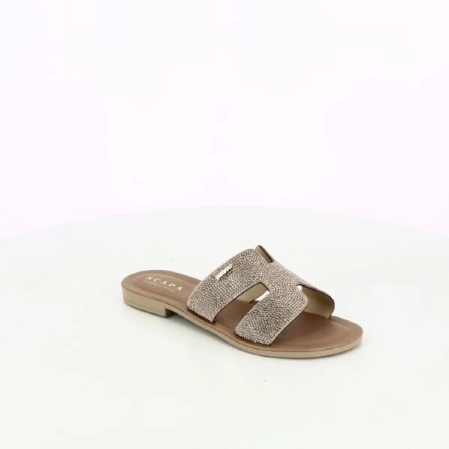 Kevin Scapa Slippers for Women - Comfortable Gold House Shoes with Soft Sole