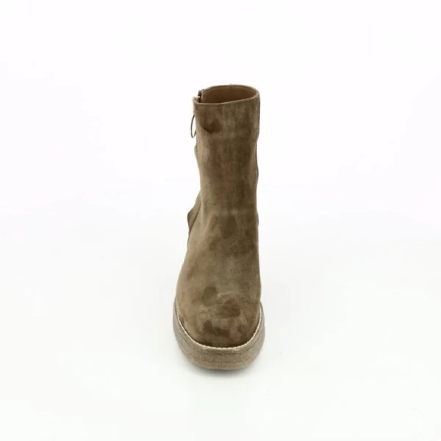 Kevin Women's Cognac Leather Ankle Boots - Alpe Style Comfortable Mid Heel Booties for Fall & Winter