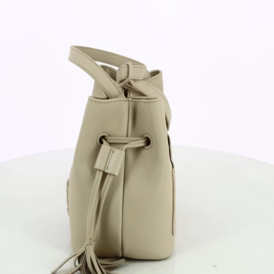 Kevin Etrier Leather Handbag for Women - Elegant Beige Tote, Stylish Shoulder Bag