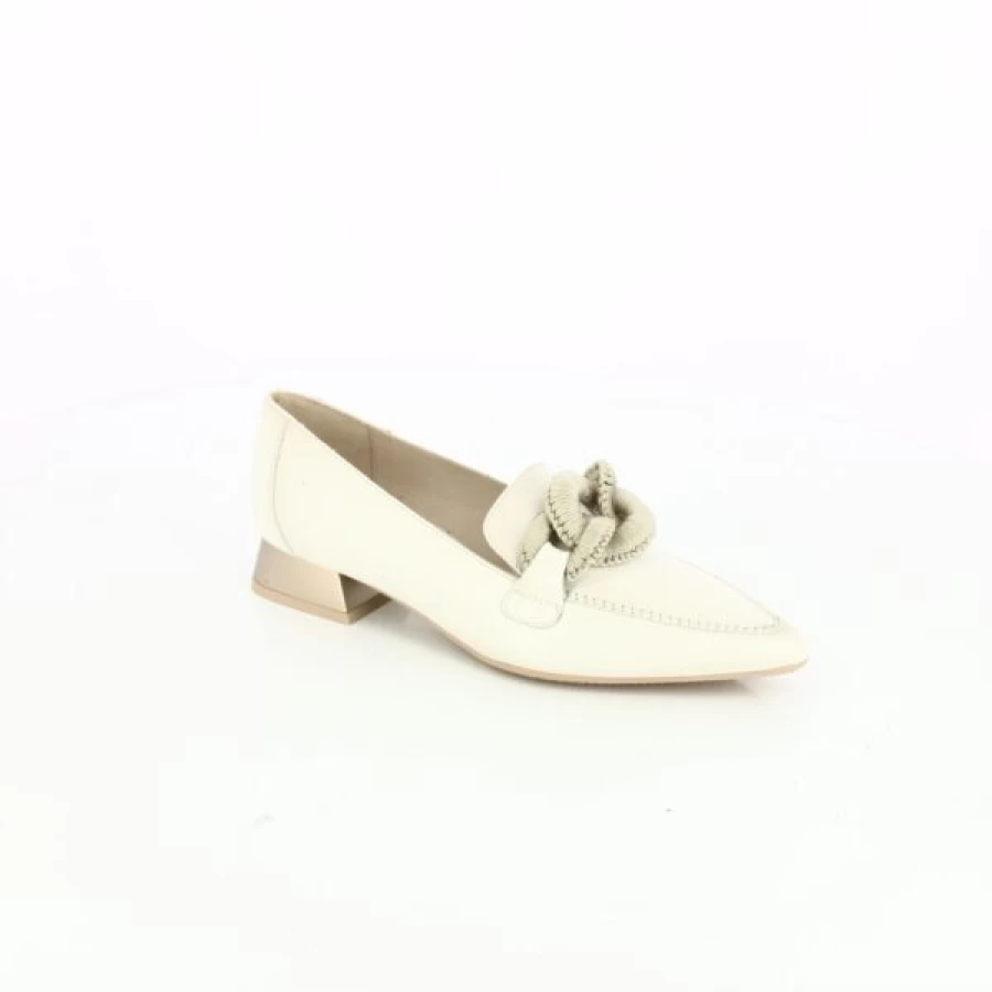 Kevin Beige Loafers for Women - Classic Moccasin Style Comfortable Slip-On Shoes