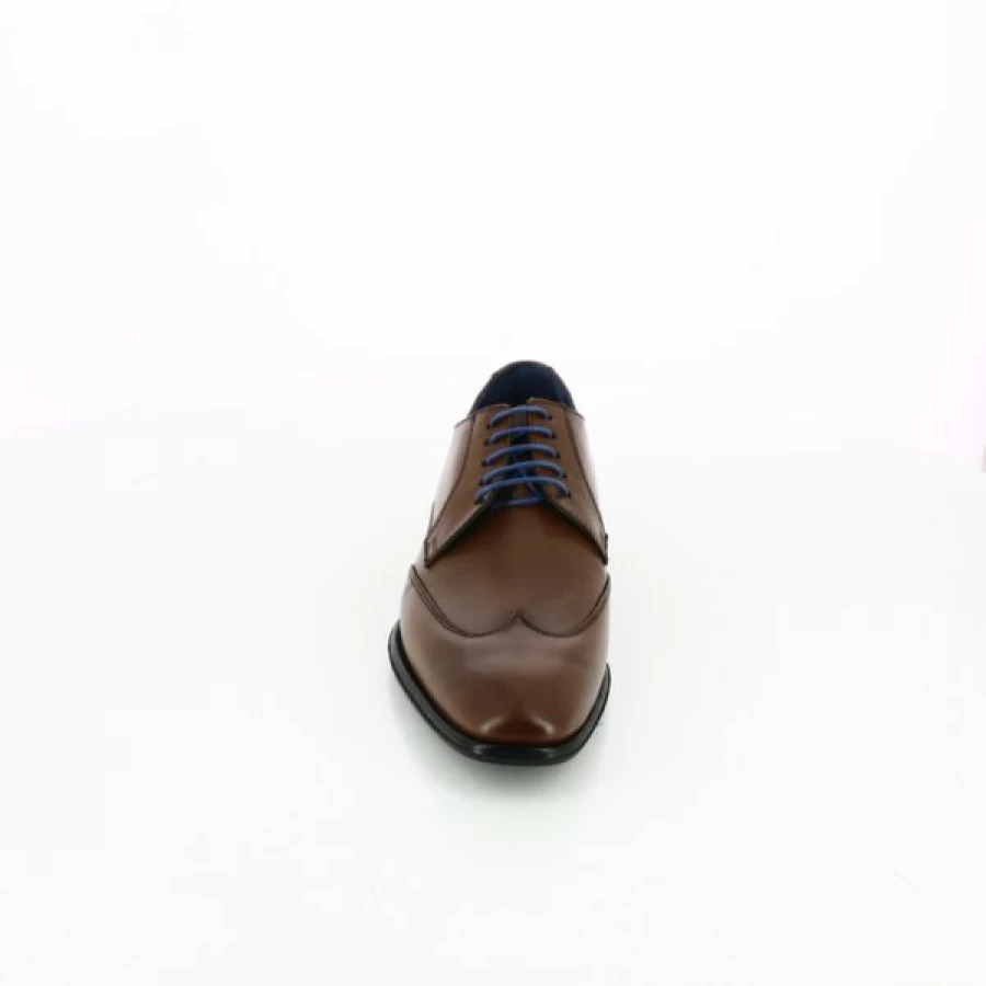 Kevin Cognac Leather Lace-Up Dress Shoes for Men - Premium Cypres Style Formal Footwear