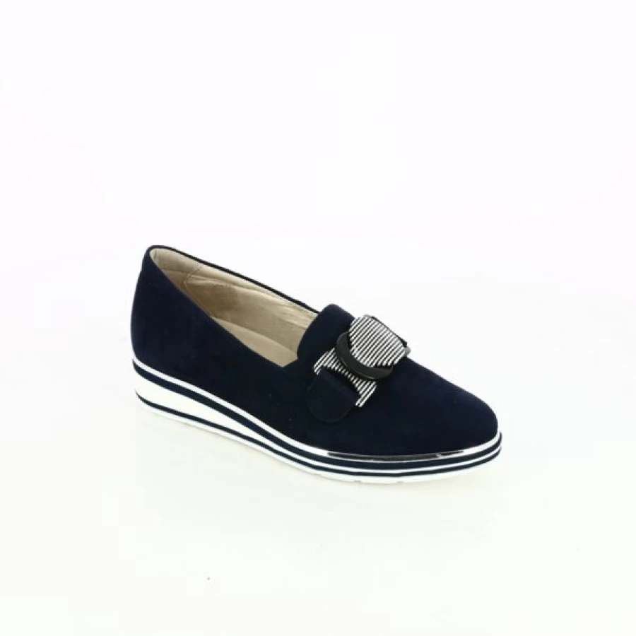 Kevin Men's Blue Moccasin Loafers - Softwaves Comfort Slip-On Shoes